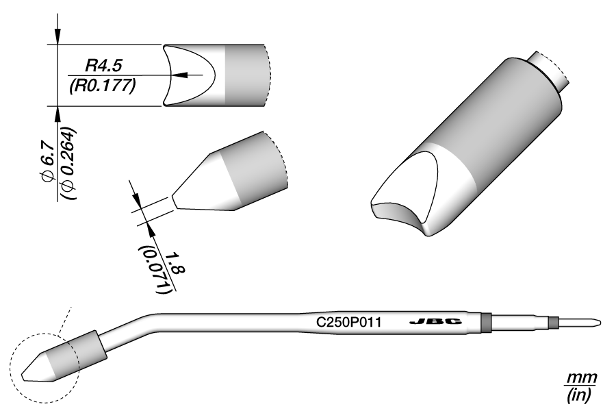 C250P011 - Round Connector Cartridge R 4.5